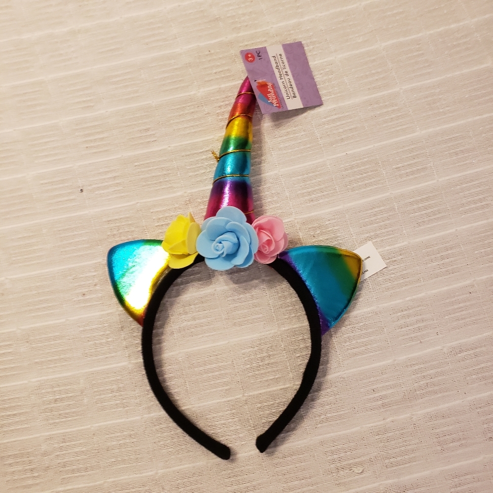 NWT rainbow unicorn headband